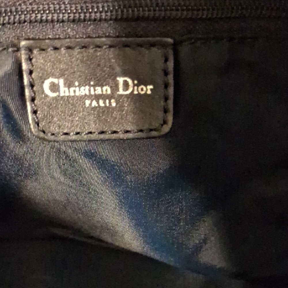 Dior Vintage Navy and Gray Trotter Boston Bag. - Picture 4 of 6